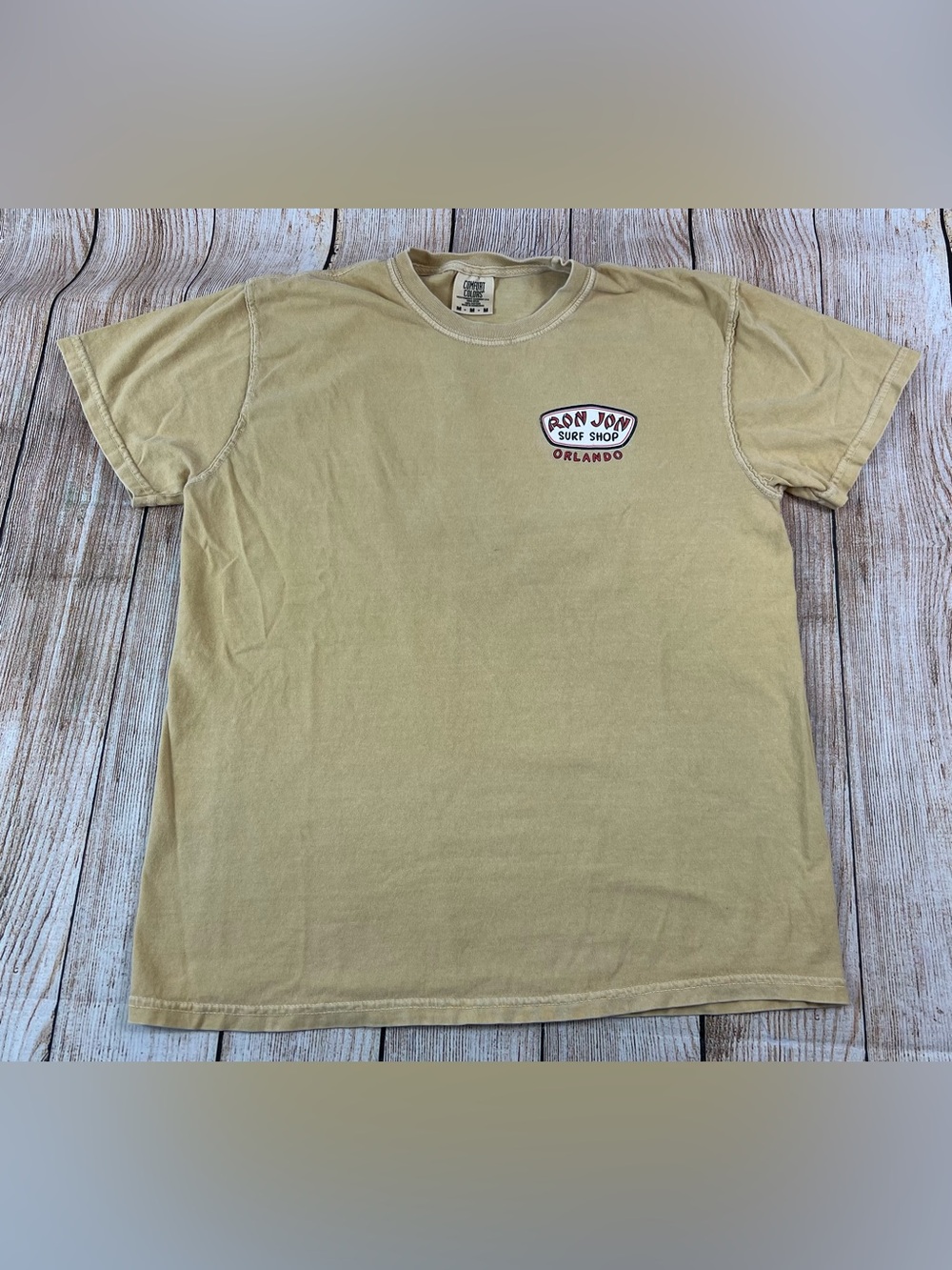 Comfort Colors Ron Jon Surf Shop Orlando Yellow T Shirt Size Medium